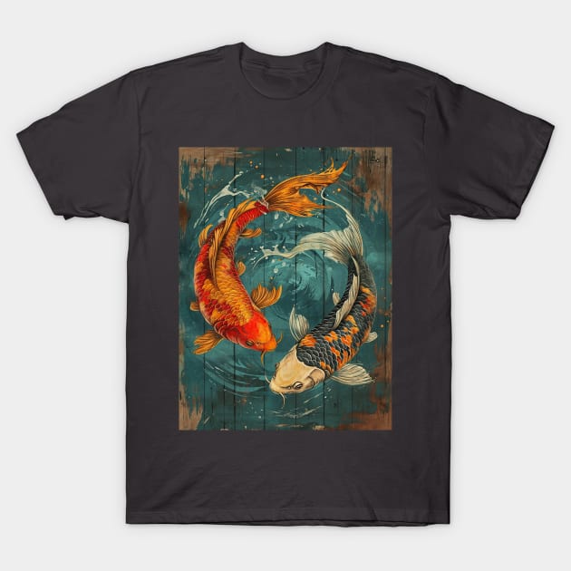 The Dance of Koi T-Shirt by NewNomads